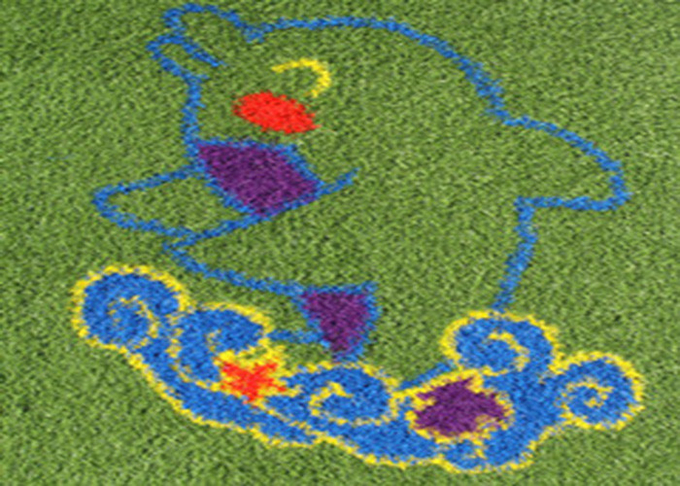 Sân vườn cỏ nhân tạo mật độ cao tuyệt vời, Vật liệu cỏ nhân tạo có màu PE 0