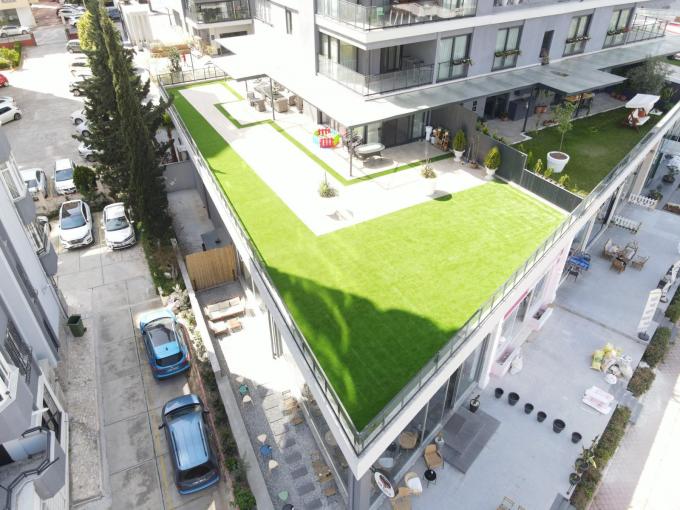 Thảm cỏ nhân tạo cảnh quan 45mm để trang trí sân vườn nhà 0