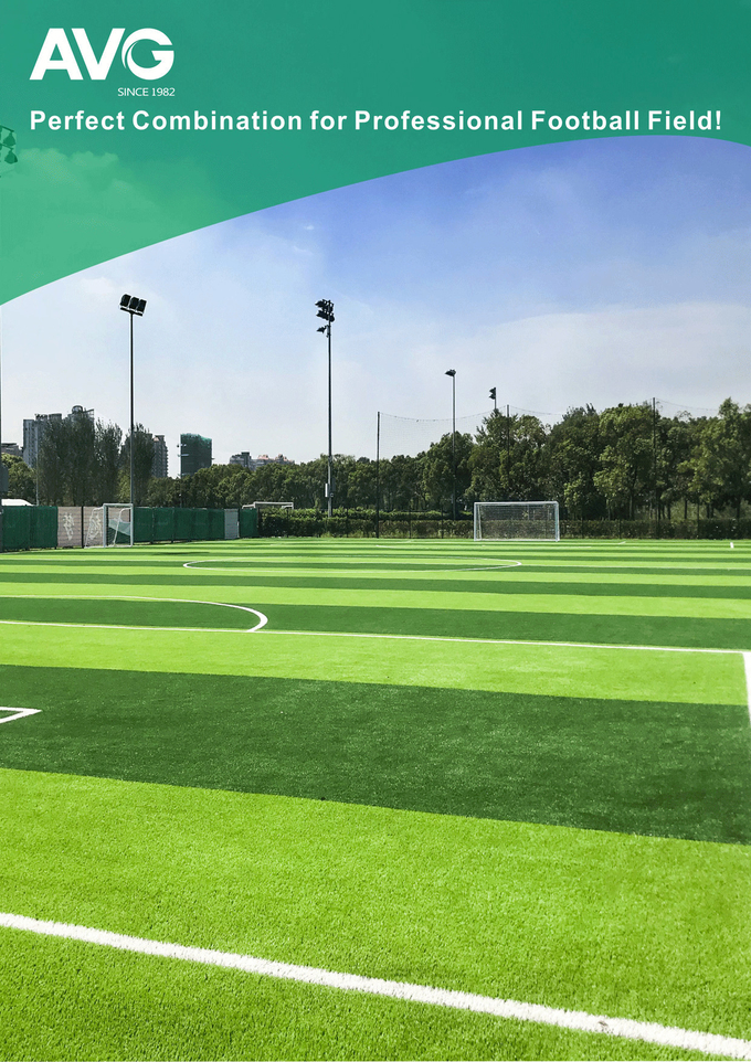 Sân bóng đá nhân tạo màu xanh lá cây có cốt thép Chiều rộng cuộn 4,0m 0